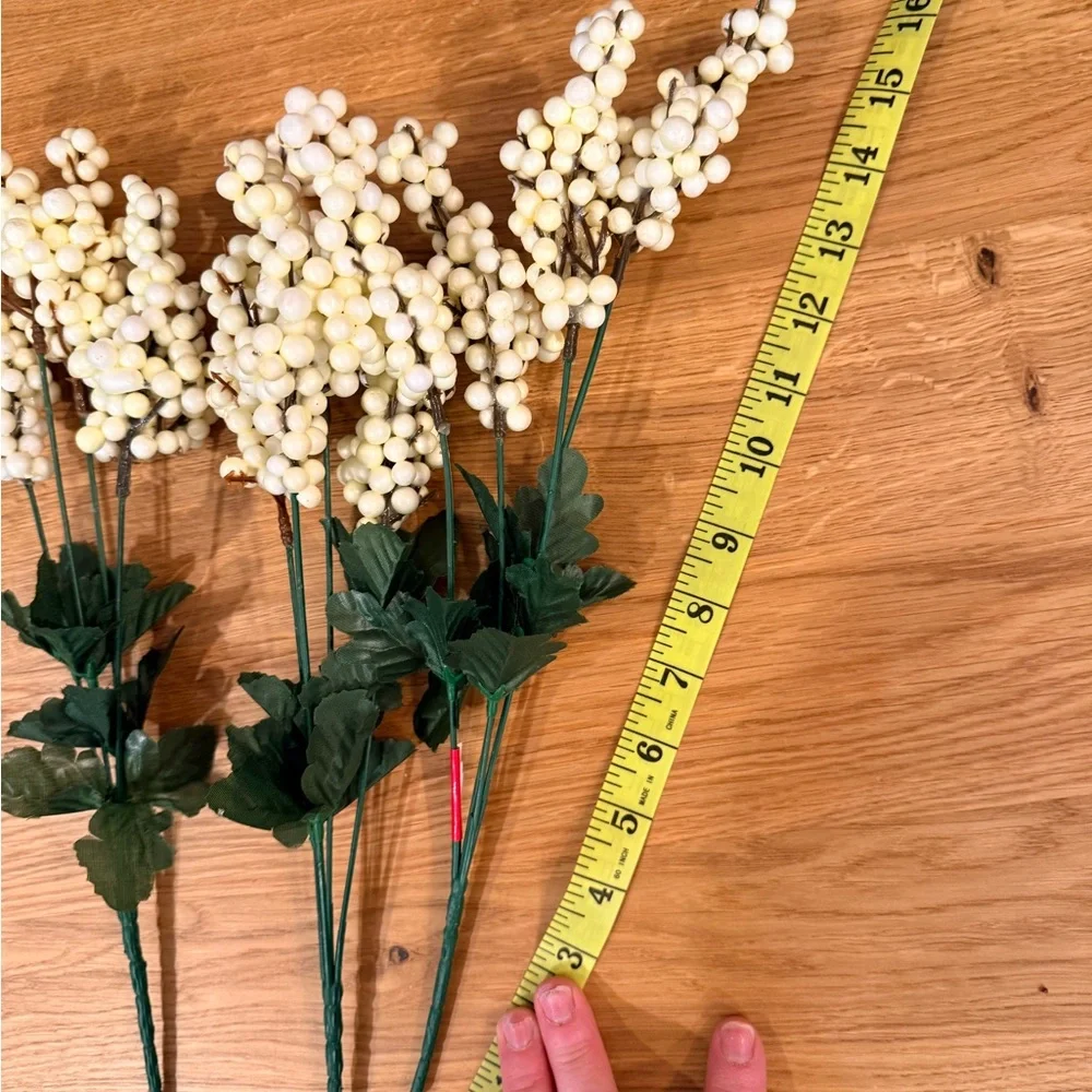 Cream Berry Artificial Floral Stems